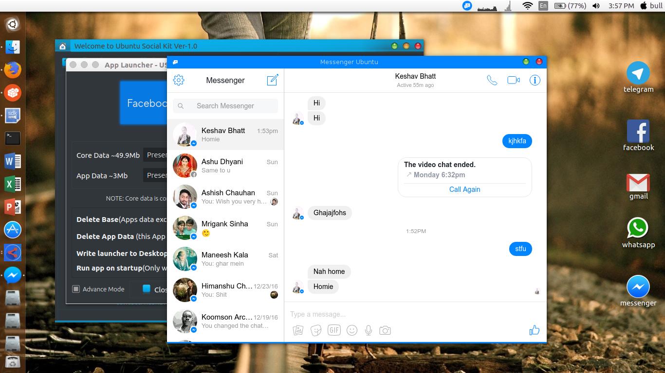 Messenger ubuntu desktop app