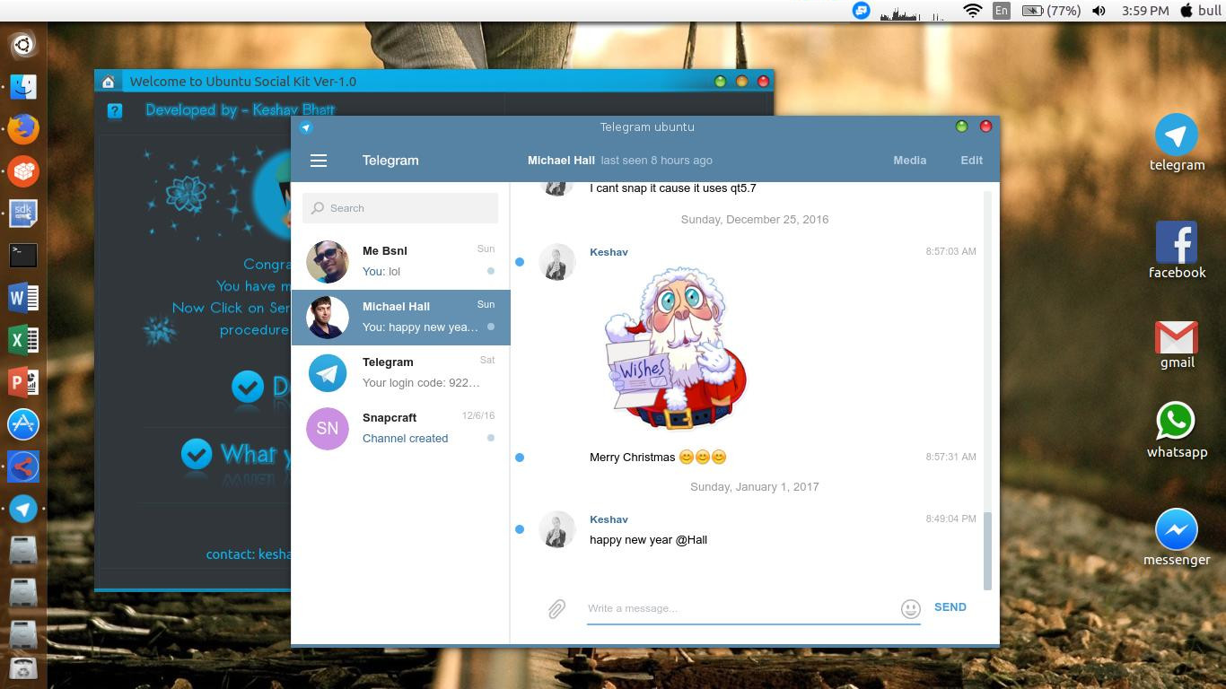 telegram ubuntu desktop app
