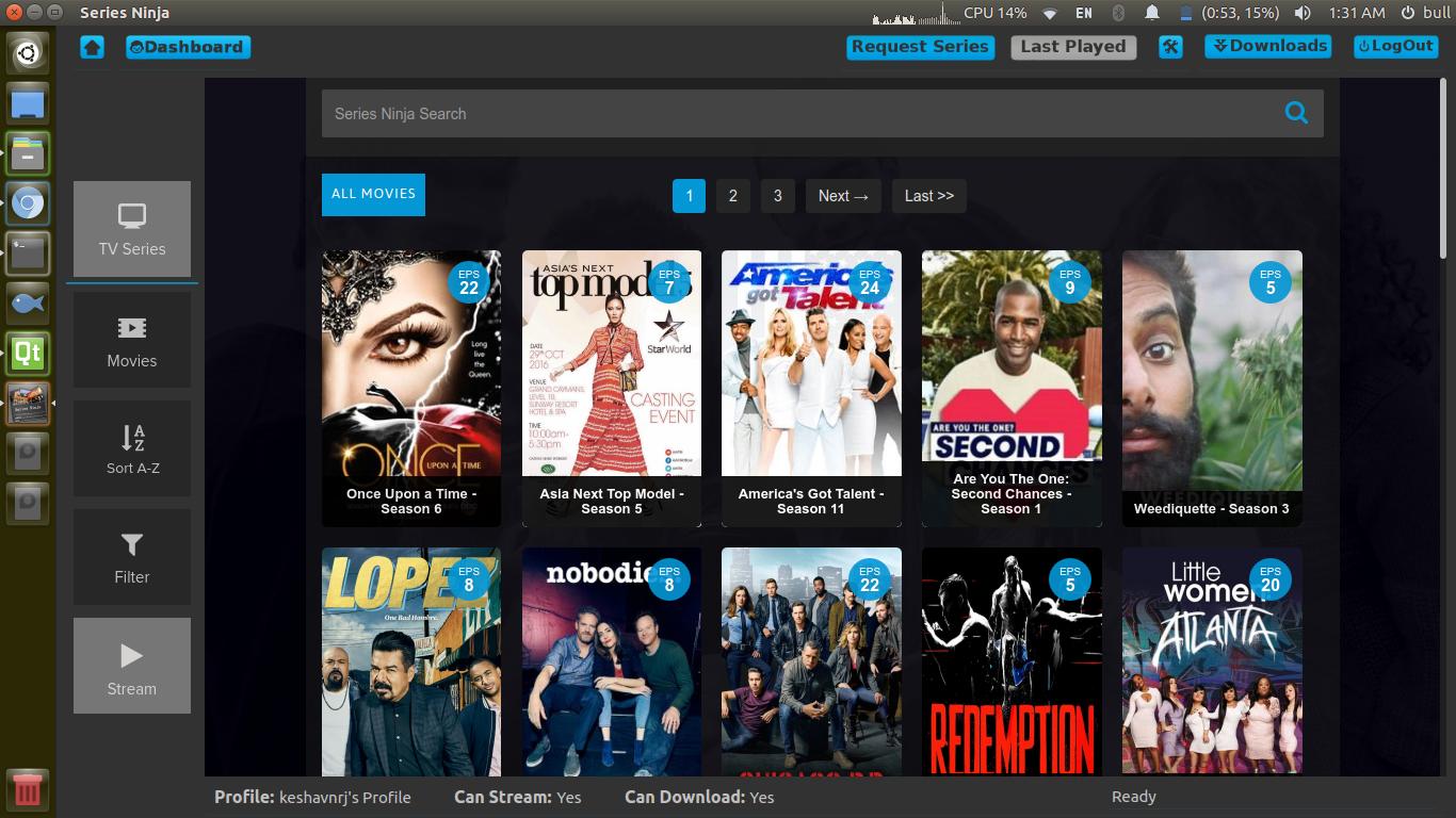 Screenshot Series Ninja Linux Alternative to Netflix
